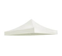 Toit pour tonnelle pliante pro 3 x 3 m TERRE JARDIN blanc - polyester enduit PVC 250 g/m² - étanche
