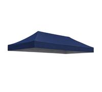 Toit pour tonnelle pliante pro 3 x 6 m TERRE JARDIN - bleu - polyester 250 g/m² enduction PVC - 3 hauteurs réglables
