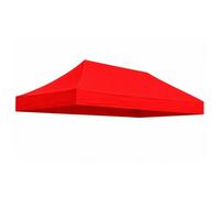 Toit pour tonnelle pliante pro 3 x 6 m TERRE JARDIN rouge - Polyester 250 g/m² enduit PVC anti-UV - 3 hauteurs réglables
