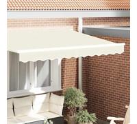 Toit rectangulaire moderne de couleur crème de 230 x 20 cm, fabriqué en toile résistante aux UV et imperméable. Facile à installer, idéal pour le jardin ou