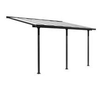 Toit-terrasse aluminium 12,83 m² - 418 x 307 cm - Gris anthracite