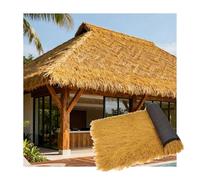 Toiture Artificielle en chaume, toiture synthétique résistante au feu, Rouleaux de Palmier Jaune Mexicain pour terrasse et Jardin (1 x 11 m)