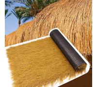 Toiture en chaume synthétique, Toit Artificiel en Gazon synthétique pour cabanes et patios, 1 x 5 m (39,4 x 197 po), idéal pour la décoration de piscines, de plages et de fêtes hawaïennes.