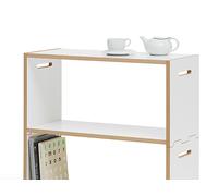 Tojo Étagère modulaire Hochstapler blanc, Designer Dirk Frömchen, 76x37.5x32 cm