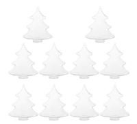 TOKIDNY 10 Pièces Boules Transparentes à Suspendre pour Noël en Plastique, Forme Sapin de Noël, 10cm, Ouverture Facile Crochet pour Décoration Artisanale et Festive