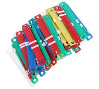 TOKIDNY 100pièces Pinces à Reliure Plastiques pour Dos de Classeur Inserts de Dos de Classeur Solides Réutilisables Compatibles avec Machines à Relier
