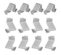 TOKIDNY 12 Clips Métalliques pour Étagère D'armoire en Fer Argenté, Support Robuste et Léger, Structure Simple, pour Rangement Armoire ou Fichier