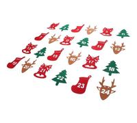 TOKIDNY 24 Autocollants de Noël en Feutre pour Calendrier de L'avent, Numéros 1 à 24, Faciles à Retirer et Sûrs, Décoration Unique pour Paquet et Fête
