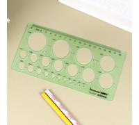 TOKIDNY 2pcs Règles Géométriques en Plastique Vert pour Tracer des Formes Circulaires et Ellipses, Gabarit Multifonction pour Maison et Architecture
