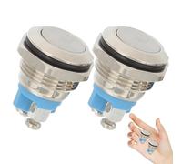 TOKIDNY 2pièces Bouton de Sonnette Filaire Extérieur Kit de Remplacement Bouton Poussoir Robuste et Facile à Installer pour Cloche de Porte Standard