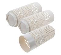 TOKIDNY 3 Pièces Bac Souterrain Mini en Plastique Beige pour Jardin | Couvercle Amovible, pour Bacs Surélevés et Espaces Compacts, Ventilation 360 Degrés, Entretien Simple