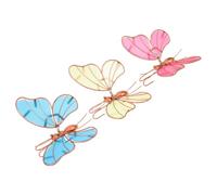 TOKIDNY 3 Pièces Ornement pour Jardinière Extérieur en Fer Acrylique, 3d Lumineux