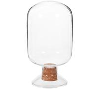 TOKIDNY Bocal en Verre Transparent 125ml pour Rangement Allumettes, Multifonctionnel et Facile à Utiliser, Design Créatif et Délicat pour Décoration Maison