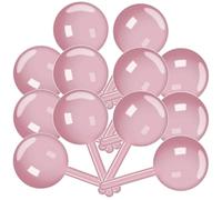 TOKIDNY Boîte de Rangement pour Bonbons 12pcs en Plastique Rose, Forme Sucette Sphérique Adorable, Multifonctionnelle, Confortable et Lisse, pour Cafés et Noël