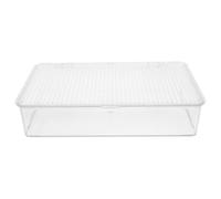 TOKIDNY Boîte de Rangement Transparente pour Couverts Couvercle Empilable, Petite Taille, Boîte Anti-poussière pour Organiser Ustensiles Cuisine