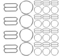TOKIDNY Boucles Alliage Argenté, Clips pour Bretelles de Soutien-gorge Réglables et Amovibles, 30 Paires pour Ambiance Estivale et Ajustements Faciles
