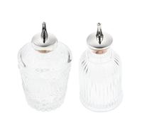 TOKIDNY Bouteilles D'amer en Verre pour Cocktails et Absinthe Bouchon Fin Lot de 2 Style Japonerie Rétro Design Simple et Élégant, Accessoires de Bar Indispensables