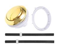 TOKIDNY Bouton de Chasse D'eau Couleur Aléatoire en ABS Doré Double Poussoir Tige Extra Longue, Robuste et Fiable en Usage Familial ou Hôtelier pour Toilettes à Double
