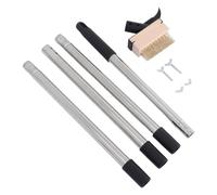 TOKIDNY Brosse pour Désherber Multifonction en Acier Inoxydable avec Manche Long Ergonomique et Poils Denses pour Nettoyage Large en Jardin Extérieur