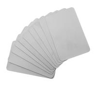 TOKIDNY Cartes de Visite Vierges pour Échanges Formels et Interactions Professionnelles 10pcs en Acier Inoxydable Argenté à Double Face avec Coins Arrondis Résistantes