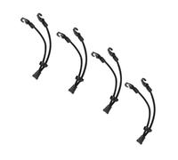TOKIDNY Cordon D'extension pour Masque en Nylon Noir 4pcs, Confortable Peau et Garçon et Filles, pour Sports et Banquets, Réduit la Pression Oreilles