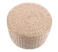 TOKIDNY Coussin De Sol Rond en Paille Confortable pour Enfants Yoga À Et en Café Style Rétro Japonais