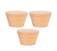 TOKIDNY Crochets Muraux Dimensions 6x4x3,5cm Lot de 3 en Bois de Hêtre Solides et Résistants Rouille, Patères Multifonctionnelles pour Chambre et Entrée