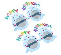 TOKIDNY en Plastique Léger Anniversaire Cosplay 2pcs Lunettes pour Soirée Vert Clair Décoration Fête Forme Unique pour Anniversaire Party