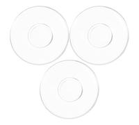 TOKIDNY Ensemble de 3 Sous-tasses à Thé en Verre Transparent Rond, Pratique et Antirayures, le Service à Thé Réutilisable