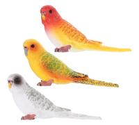TOKIDNY Figurines Oiseaux Parakeet 3pcs en Plastique Lot Décoration Jardin Moderne Résistantes pour Bureaux et Murs