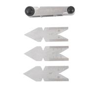 TOKIDNY Jeu de Calibres Centraux en Acier 4pcs Jauges de Pas de Filetage Mètre et Pouces, Haute Résistance, Dureté Forte, pour Outils de Coupe et Meulage