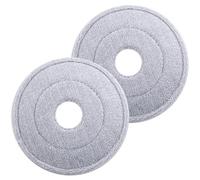 TOKIDNY Kit de 2 Têtes de Balai Ronde en Tissu Lavable pour Nettoyage du Sol, Accessoires pour Balai Rotatif, pour Entretien Domestique Facile