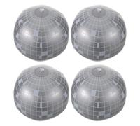 TOKIDNY Kit de 4 Boules Disco Gonflables Argentées en Pvc, Portables et Réutilisables, Décoration Rétro pour Soirées Dansantes et Événements en Plein Air