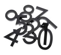 TOKIDNY Lot de 10 Chiffres Adhésifs 3d pour Maison en Résine Abs Noir, Chiffres Lisibles et Résistants, pour Plaque de Rue ou Cour Extérieure