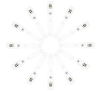 TOKIDNY Lot de 20 Clips de Badge en Plastique et Fer avec Structure Double Trou, Porte-étiquettes Nominatives Robustes et Multi-usages pour Travail et Bureau