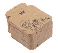TOKIDNY Lot de 200 Cartes en Papier Kraft Marron pour Présentation de Boucles D'oreilles, Support D'exposition Facile à Transporter pour Bijoux en Boutique ou Rangement à Domicile