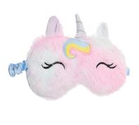 TOKIDNY Masque de Nuit Peluche Licorne Pourpre, Cache-œil Doux et Respirant, pour Soirées Pyjama et Siestes, Bloque Efficacement la Lumière