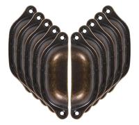 TOKIDNY Poignées de Meuble Faciles à Utiliser Lot de 10 en Fer Forme Coquillage Vintage 96mm Décoration Rétro Pratique pour Tiroirs la Cuisine Armoire