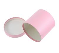 TOKIDNY Seau à Fleurs Rose Mini, Boîte Ronde en Papier pour Bouquets, Porte-fleurs Cylindrique Vide, Emballage Présent Floral pour Mariage, Anniversaire et Décorations Festives