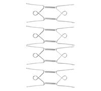 TOKIDNY Support mural pour plaque d'immatriculation en acier inoxydable forme W, lot de 4, crochet décoratif pour suspendre assiettes et cadres dans espaces variés