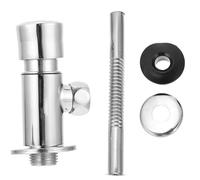 TOKIDNY Valve de Chasse D'eau en Cuivre pour Urinoir, à Poussée Manuelle Retour Automatique, Bouton Argenté pour Toilettes, Installation Facile et Solide