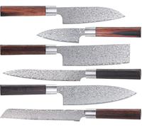 Tokio Kitchenware Ensemble de 6 couteaux en acier Damas
