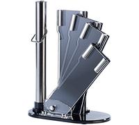 Tokio Kitchenware Bloc à couteaux et fusil d'aiguisage modulable en verre acrylique (4 couteaux)