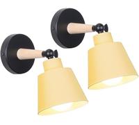 TOKIUS 2 Packs Appliques Murales Vintages Industrielles Plafonniers Luminaires E27 en Métal Réglable Lampe Murale Interieur Rétro pour Chambre Cuisine Restaurant