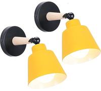 TOKIUS 2 Packs Appliques Murales Vintages Industrielles Plafonniers Luminaires E27 en Métal Réglable Lampe Murale Interieur Rétro pour Chambre Cuisine Restaurant