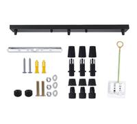 TOKIUS 3 Lumières Base de plafond en Métal 50 cm Kit de Montage Complet pour Plafonnier Suspension Noir