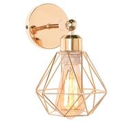 TOKIUS Applique Murale Interieur Vintage Industrielle Plafonnier Luminaire E27 en Métal Lampe Murale Industrielles Rétro Réglable 180° éclairage Mural Cuisine Salon (Cuivré-1pcs)