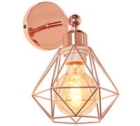 TOKIUS Applique Murale Interieur Vintage Industrielle Plafonnier Luminaire E27 en Métal Lampe Murale Industrielles Rétro Réglable 180° éclairage Mural Cuisine Salon (Or rose-1pcs)