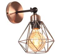 TOKIUS Applique Murale Interieur Vintage Industrielle Plafonnier Luminaire E27 en Métal Lampe Murale Industrielles Rétro Réglable 180° éclairage Mural Cuisine Salon (Rouille-1pcs)