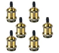 TOKIUS Lot de 6 Vintage E27 douille de lampe Edison retro suspension lampe Adaptateur d’mpoule LED pour Suspension DIY - Laiton